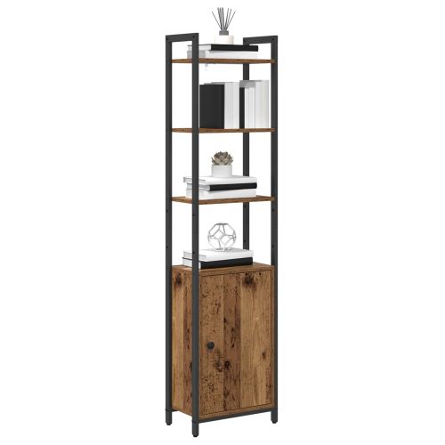 Шкаф за книги Старо дърво 40 x 24 x 161 см Инженерно дърво