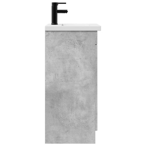 Баня с мивка Бетонно сиво 42 x 40 x 84,5 см Инженерна дървесина