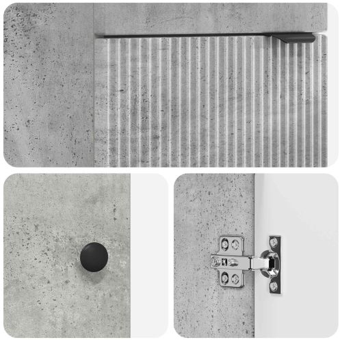 Баня с мивка Бетонно сиво 42 x 40 x 84,5 см Инженерна дървесина