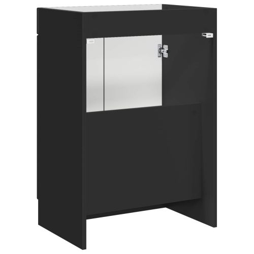 Мебел под мивка за баня Черно 56 x 37,5 x 81 см