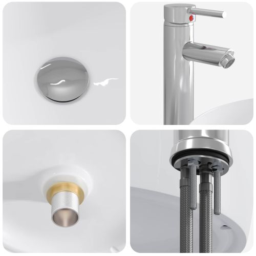 Монтирана на стена мивка и тоалетка Бяло 49,5 x 44,5 x 65,5 см