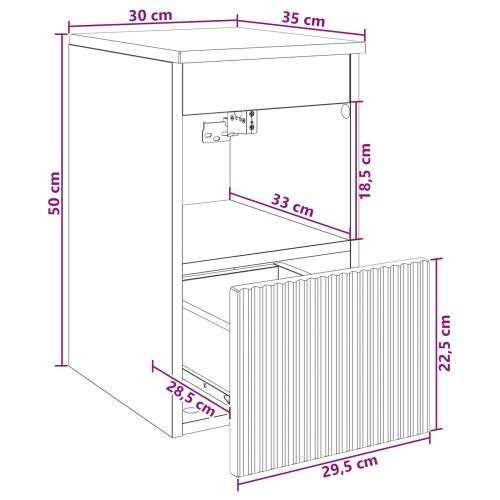 Шкаф за баня Старо дърво 30 x 35 x 50 см Инженерна дървесина