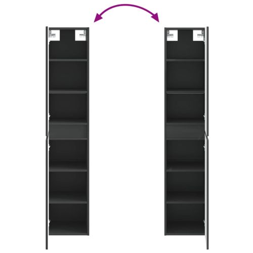 Стенно Баня Кабинет Черно 33 x 34,5 x 160 см