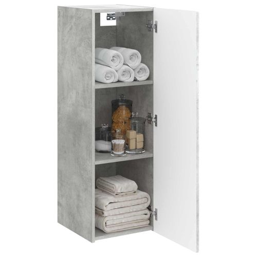 Стенно Баня Кабинет Бетонно сиво 33 x 34,5 x 60 см