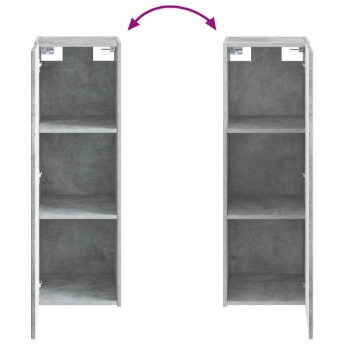 Стенно Баня Кабинет Бетонно сиво 33 x 34,5 x 60 см