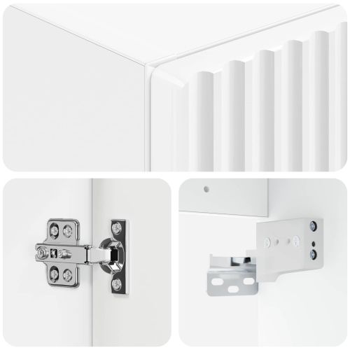 Стенно Баня Кабинет Бял гланц 33 x 34,5 x 60 см