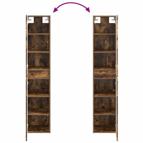 Стенно Баня Кабинет Опушен дъб 33 x 34,5 x 160 см