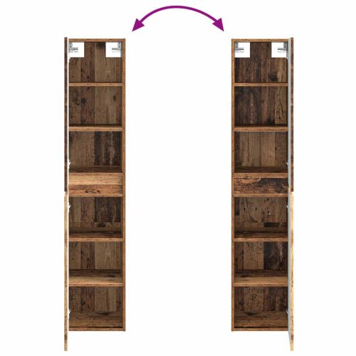 Стенно Баня Кабинет Старо дърво 33 x 34,5 x 160 см