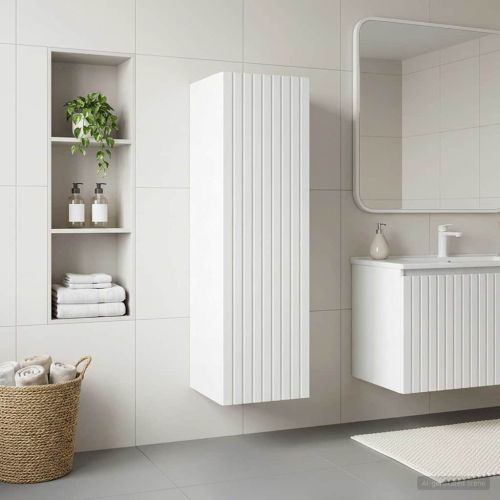 Стенно Баня Кабинет Бяло 33 x 34,5 x 100 см Инженерна дървесина