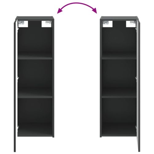 Стенно Баня Кабинет Черно 33 x 34,5 x 100 см