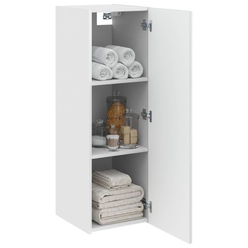 Стенно Баня Кабинет Бял гланц 33 x 34,5 x 100 см