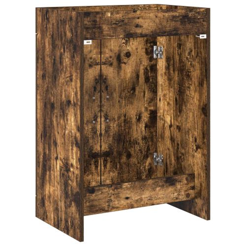 Кабинет под мивка за баня Опушен дъб 56 x 37,5 x 81 см