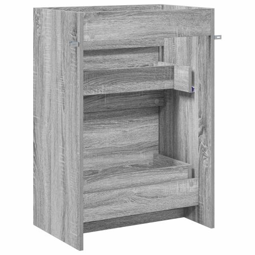 Кабинет под мивка за баня Сив Сонома 56 x 37,5 x 81 см