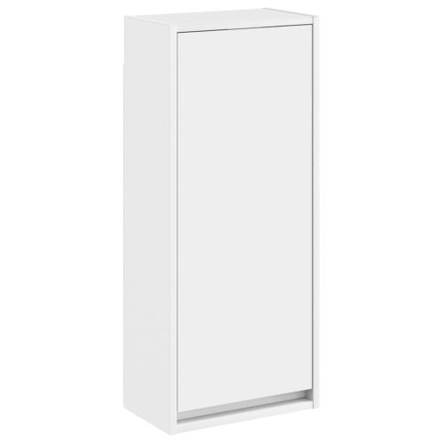 Мивка за стена Бяло 35 x 20 x 81 см Инженерна дървесина