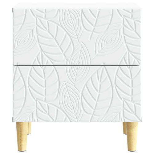 Нощно шкафче 2 pcs Бяло 43 x 34,5 x 48 см Инженерна дървесина