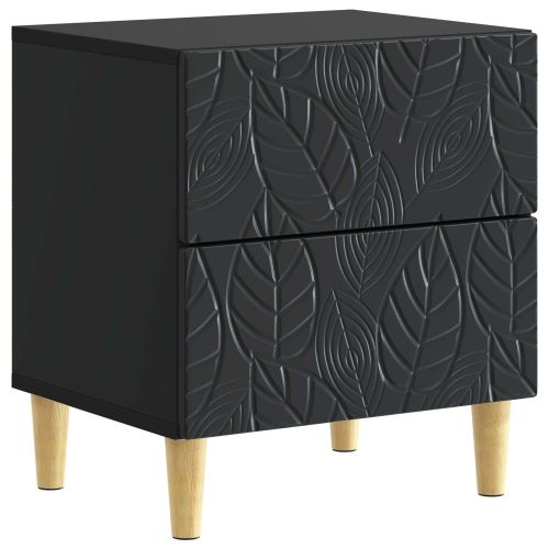 Нощно шкафче Черно 43 x 34,5 x 48 см Инженерна дървесина