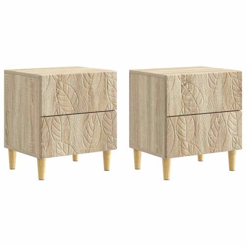 Нощно шкафче 2 pcs Дъб сонома 43 x 34,5 x 48 см