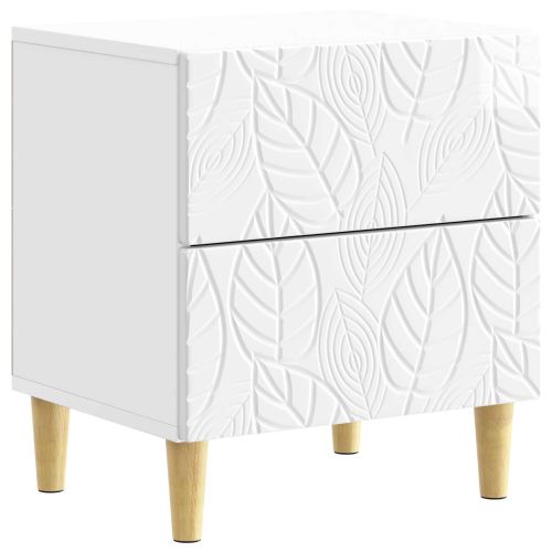 Нощно шкафче 2 pcs Бял гланц 43 x 34,5 x 48 см