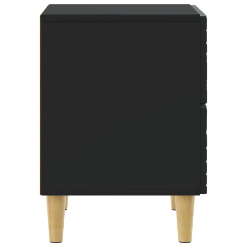 Нощно шкафче Черно 62 x 34,5 x 48 см Инженерна дървесина