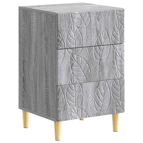 Нощно шкафче Сив Сонома 43 x 39,5 x 66,5 см Инженерна дървесина