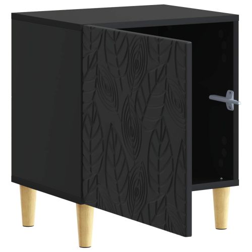 Нощно шкафче 2 pcs Черно 43 x 34,5 x 50 см Инженерна дървесина