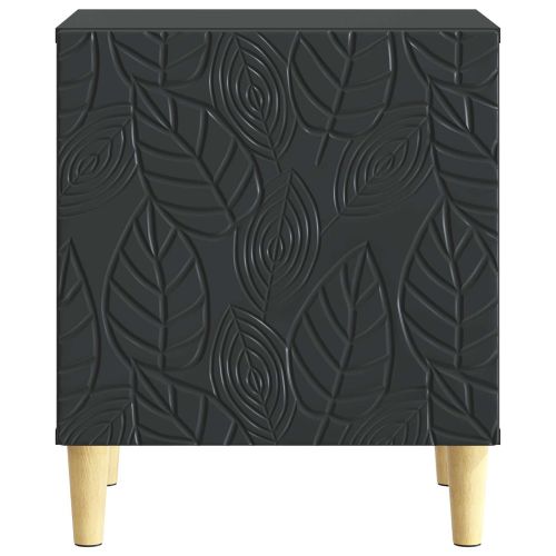 Нощно шкафче 2 pcs Черно 43 x 34,5 x 50 см Инженерна дървесина