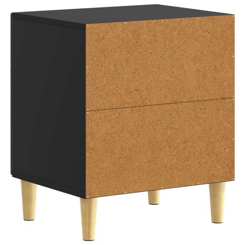 Нощно шкафче 2 pcs Черно 43 x 34,5 x 50 см Инженерна дървесина