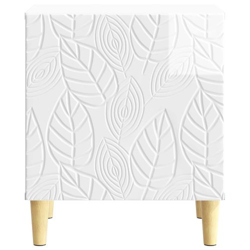 Нощно шкафче 2 pcs Бял гланц 43 x 34,5 x 50 см