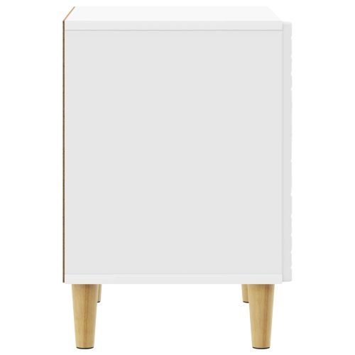 Нощно шкафче 2 pcs Бял гланц 43 x 34,5 x 50 см
