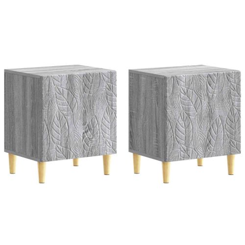 Нощно шкафче 2 pcs Сив Сонома 43 x 34,5 x 50 см