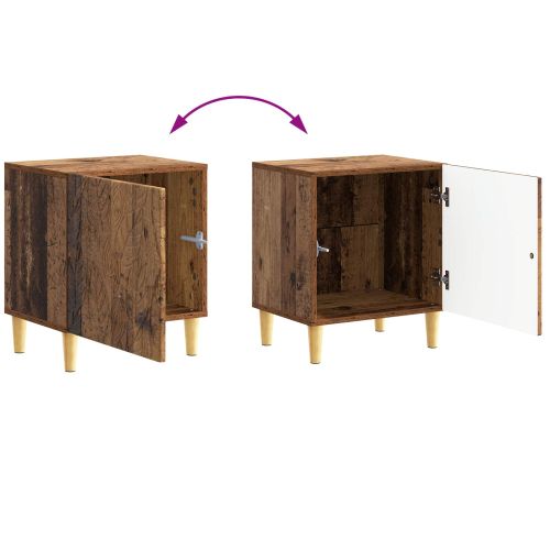 Нощно шкафче 2 pcs Старо дърво 43 x 34,5 x 50 см