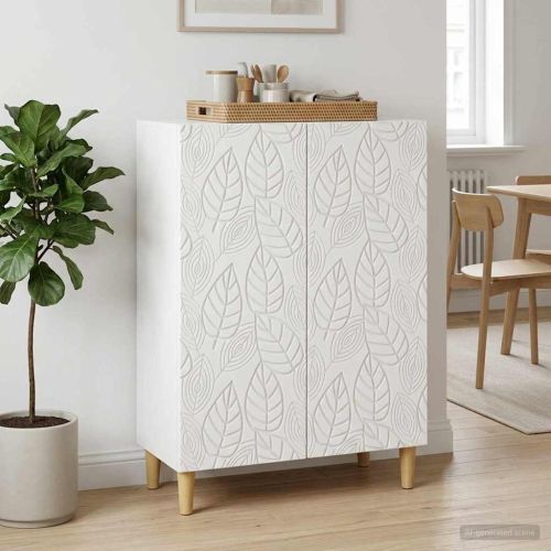 Служебен шкаф Бяло 66 x 34,5 x 90 см Инженерна дървесина