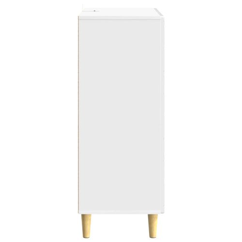 Служебен шкаф Бял гланц 33 x 34,5 x 90 см Инженерна дървесина