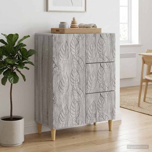 Служебен шкаф Сив Сонома 66 x 34,5 x 90 см Инженерна дървесина