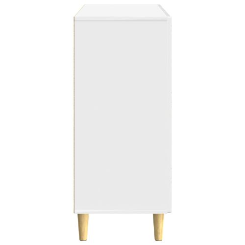 Служебен шкаф Бял гланц 89 x 34,5 x 80 см Инженерна дървесина