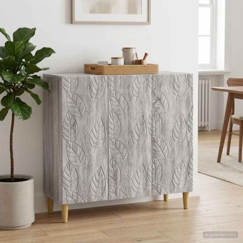 Служебен шкаф Сив Сонома 89 x 34,5 x 80 см Инженерна дървесина