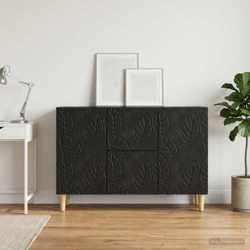 Служебен шкаф Черно 89 x 34,5 x 60 см Инженерна дървесина