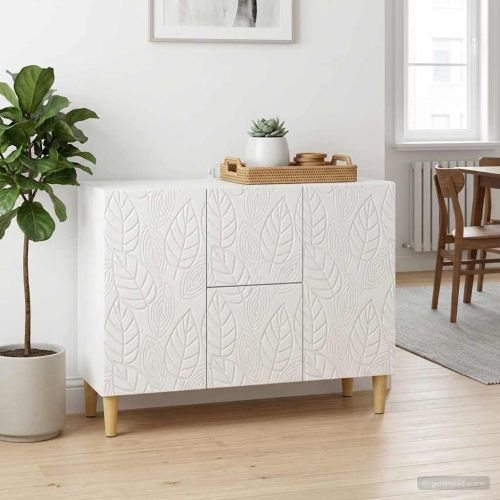 Служебен шкаф Бял гланц 89 x 34,5 x 60 см Инженерна дървесина