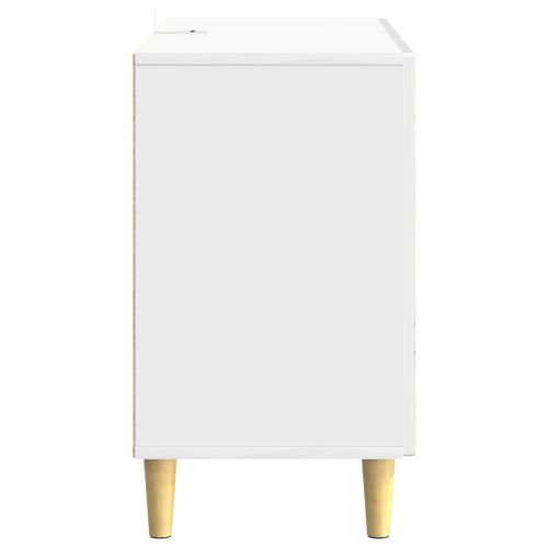Служебен шкаф Бял гланц 89 x 34,5 x 60 см Инженерна дървесина