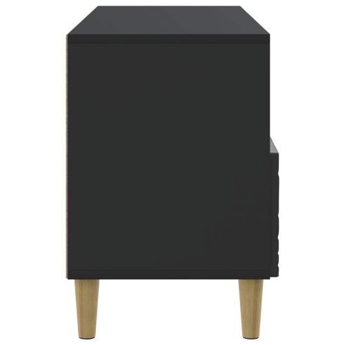 ТВ шкаф 102 x 34,5 x 50 см Черно Инженерна дървесина