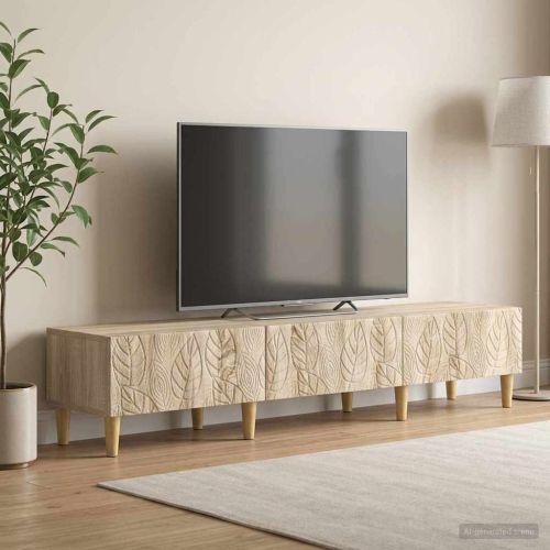 ТВ шкаф 147 x 34,5 x 30 см Дъб сонома Инженерна дървесина