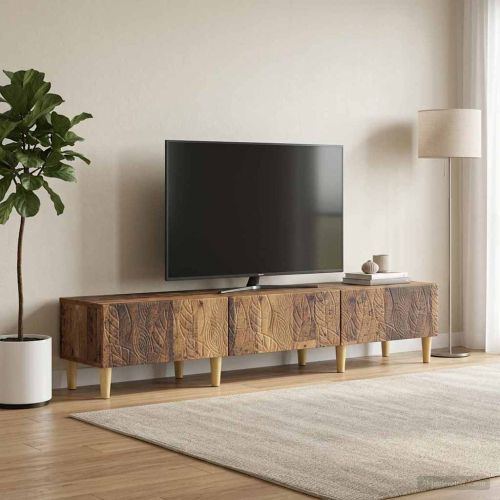 ТВ шкаф 147 x 34,5 x 30 см Старо дърво Инженерна дървесина