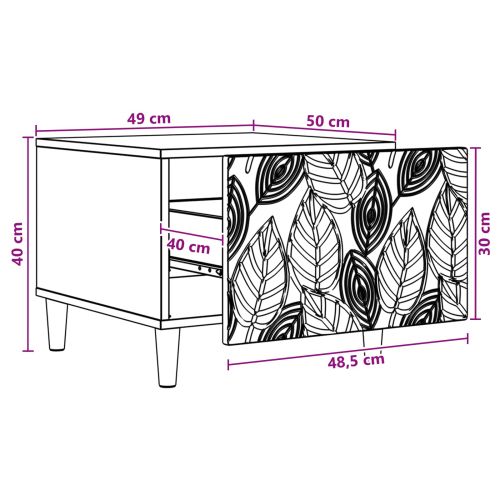 Масичка за кафе Опушен дъб 50 x 49 x 40 см Инженерна дървесина