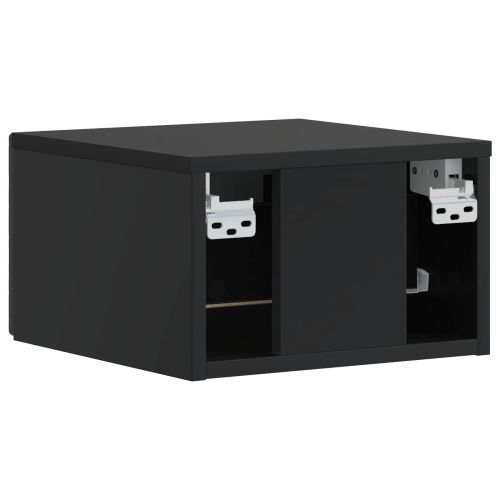 Стенен страничен масичка 2 pcs Черно 34,5 x 33 x 20 см