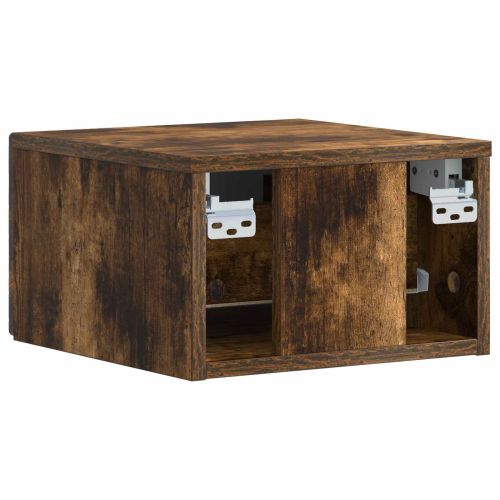 Стенен страничен масичка 2 pcs Опушен дъб 34,5 x 33 x 20 см