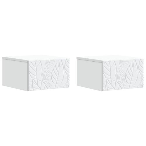 Спален шкаф с монтаж на стена 2 pcs Бяло 49 x 34,5 x 20 см