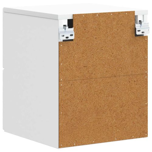 Спален шкаф с монтаж на стена 2 pcs Бяло 34,5 x 33 x 40 см
