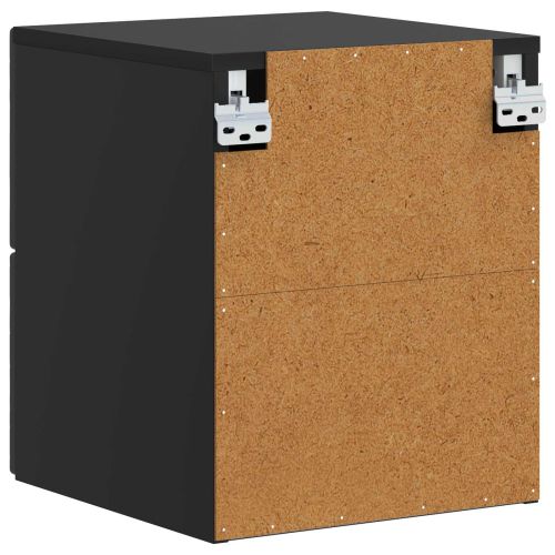 Спален шкаф с монтаж на стена 2 pcs Черно 34,5 x 33 x 40 см