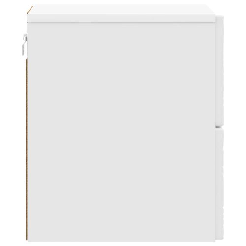 Спален шкаф с монтаж на стена 2 pcs Бял гланц 34,5 x 33 x 40 см