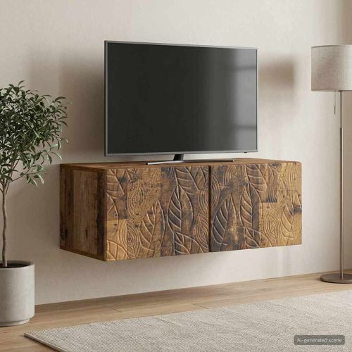 Стенно монтиран ТВ шкаф 98 x 41 x 30 см Старо дърво